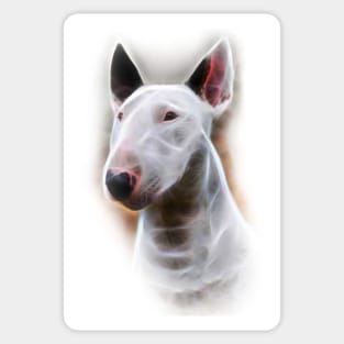 Bull Terrier White Cute Dog Digital Sticker